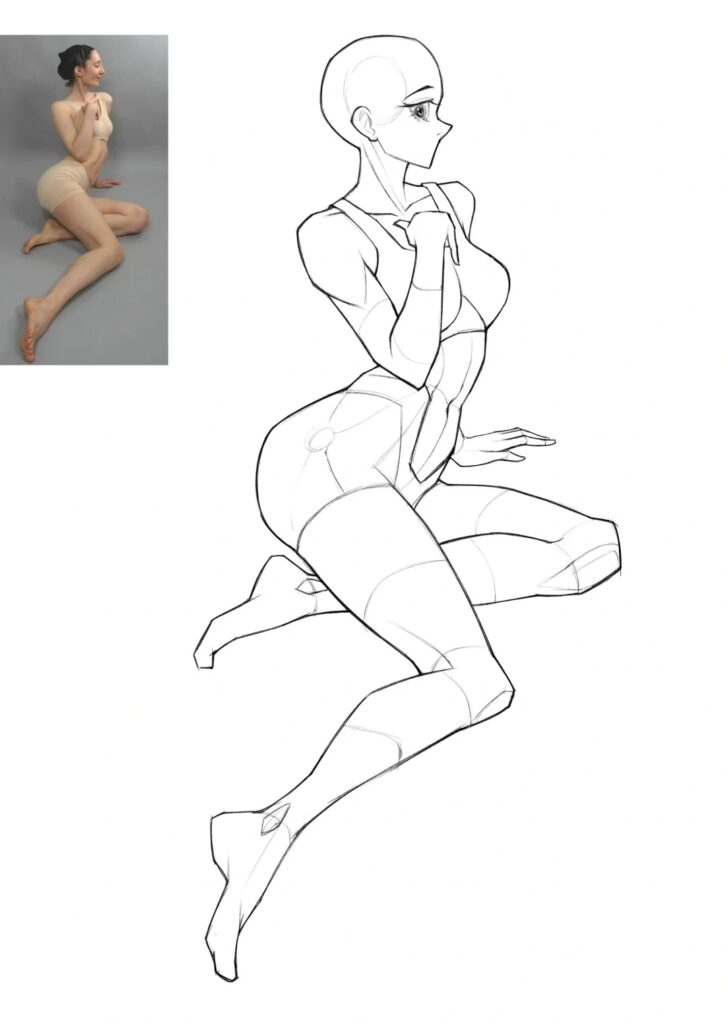 Female Body Drawing Details