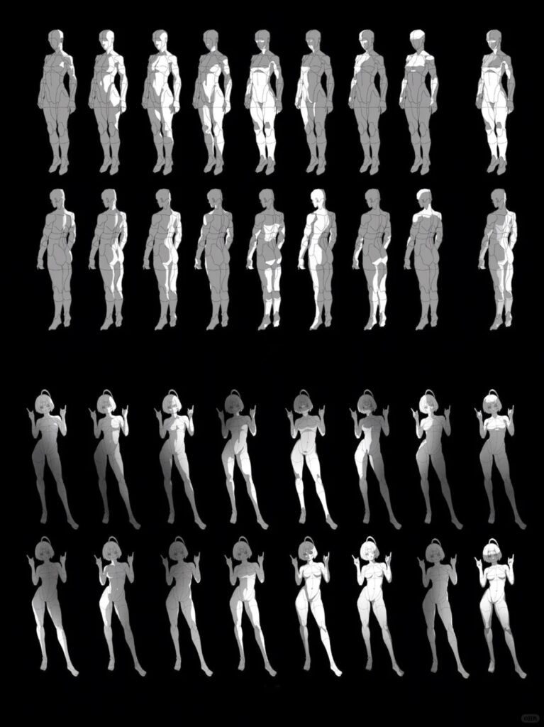 Female Body Drawing Details